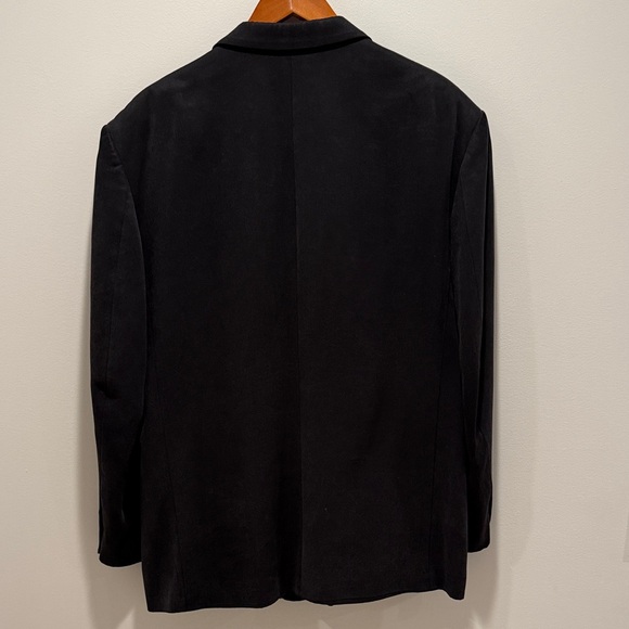 Oscar de la Renta Men’s Black Tencel 3-Button Blazer Sport Coat Size 44R - Picture 12 of 12